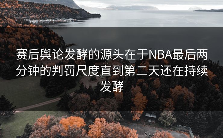赛后舆论发酵的源头在于NBA最后两分钟的判罚尺度直到第二天还在持续发酵